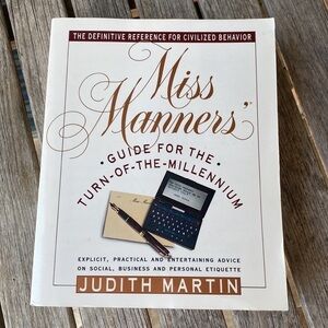 VINTAGE Miss Manners Guide to the New Millennium etiquette reference book
